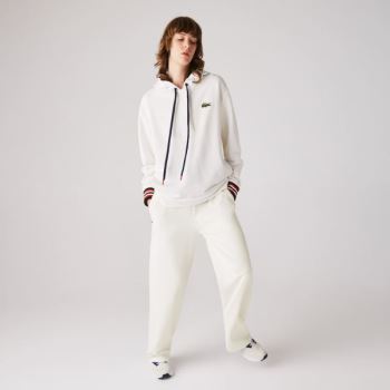 Lacoste Cotton Fleece Trackpants Dámské - Trekingové Kalhoty Bílé | CZ-3on0vZ